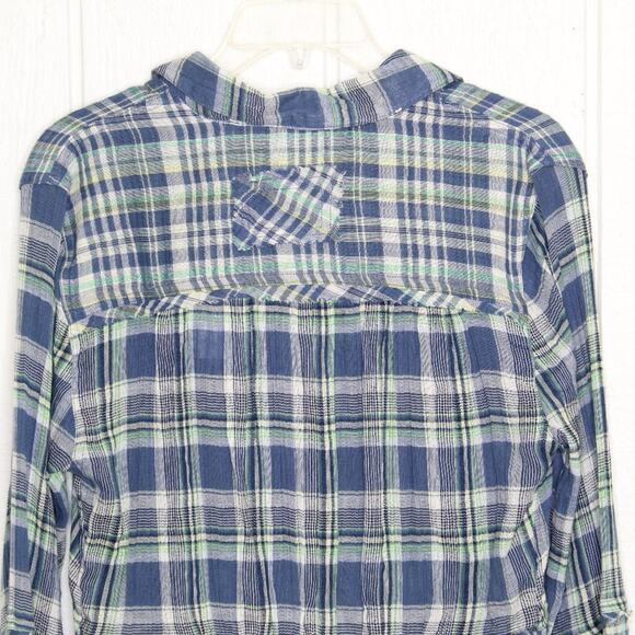 Free People Plaid First Bloom Long Sleeve Shirt S - Picture 8 of 12